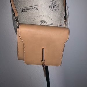 Tan purse with purse dangle